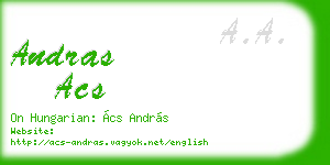 andras acs business card
