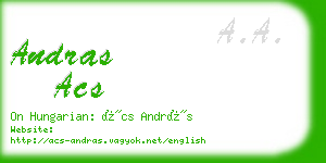 andras acs business card